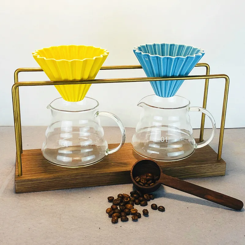 Coffee Equipment Holder - Kommerzieller Messing-Kaffeefilterhalter, Mehrgruppen-Tropfständer, handgefertigter Tassenhalter mit