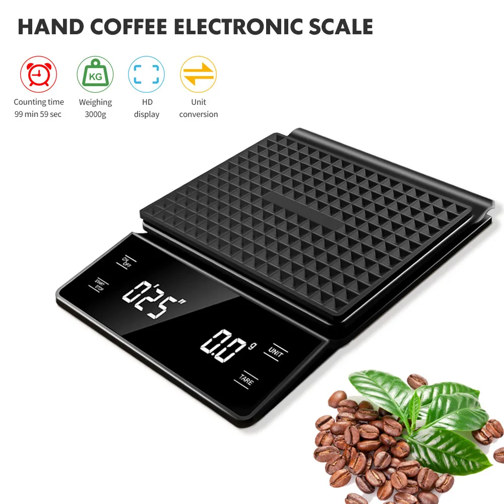 Scale Drip Timer - 3kg/0,1g Kaffeewaage mit Timer Küchengeräte Digitale