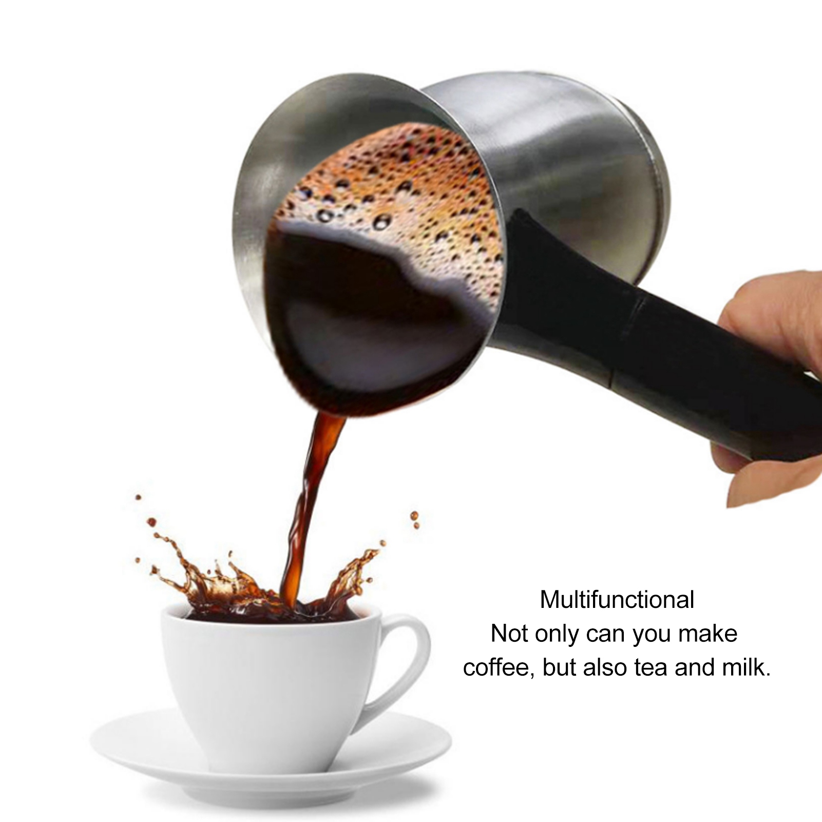 Coffee Equipment For Camping - Elektrische türkische Kaffeemaschine, 600 ml, Edelstahl,