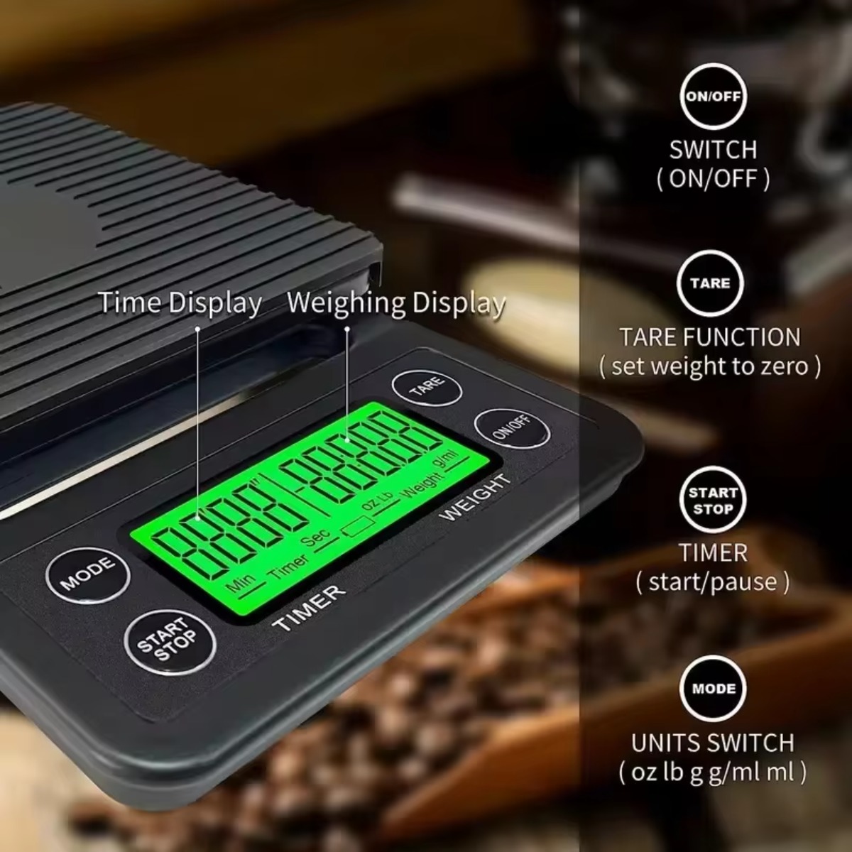 Digitale Tropfkaffeewaage 3kg  – Scale Drip Timer Bewertung und Preis